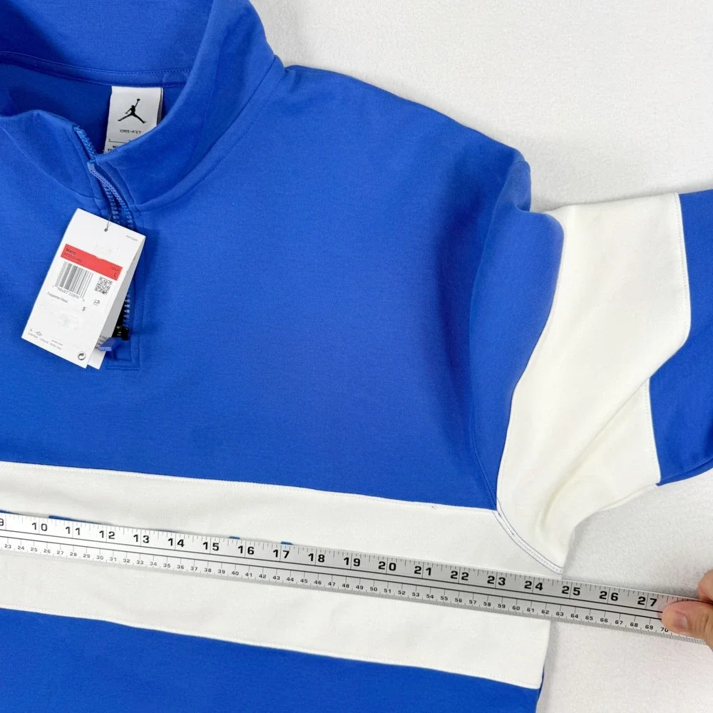 Jordan Golf 1/4-Zip Pullover Top Mens Dri-Fit Size L Blue/White HF9919-480, NEW